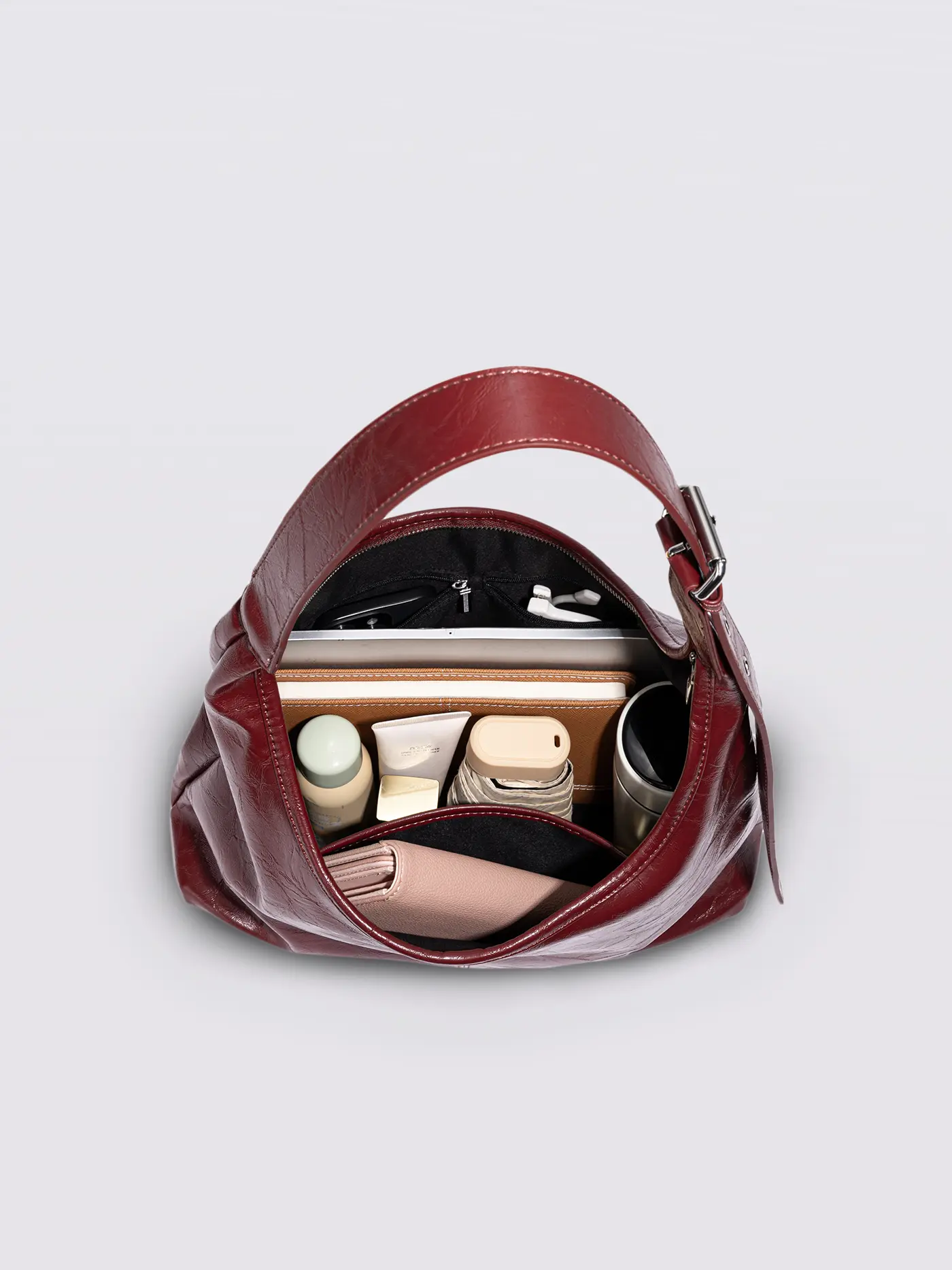 Crossbody Scarlett Distressed Leather Tote - Image 15