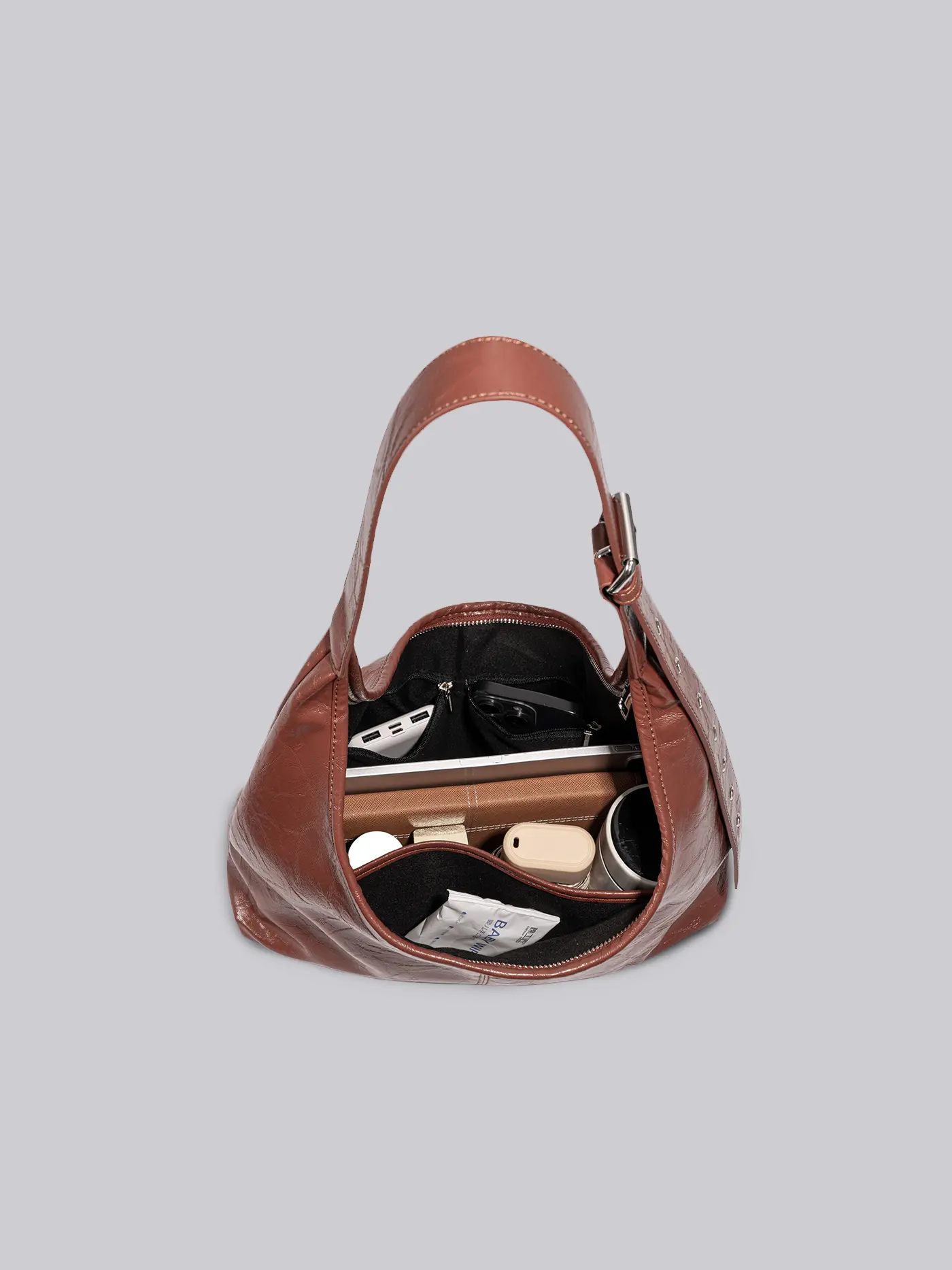 Crossbody Scarlett Distressed Leather Tote - Image 49