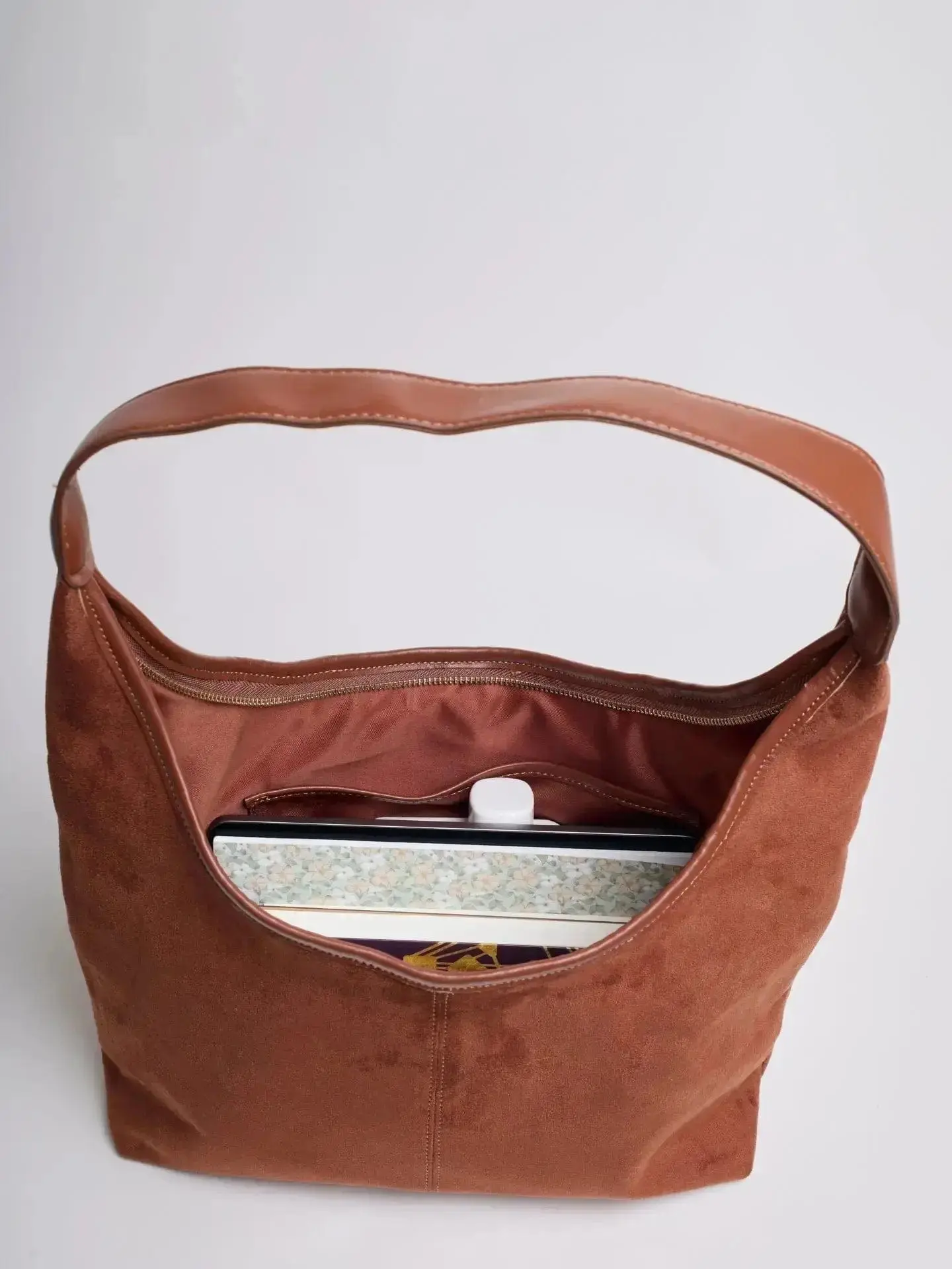 Suede Daily Leather Tote - Image 31