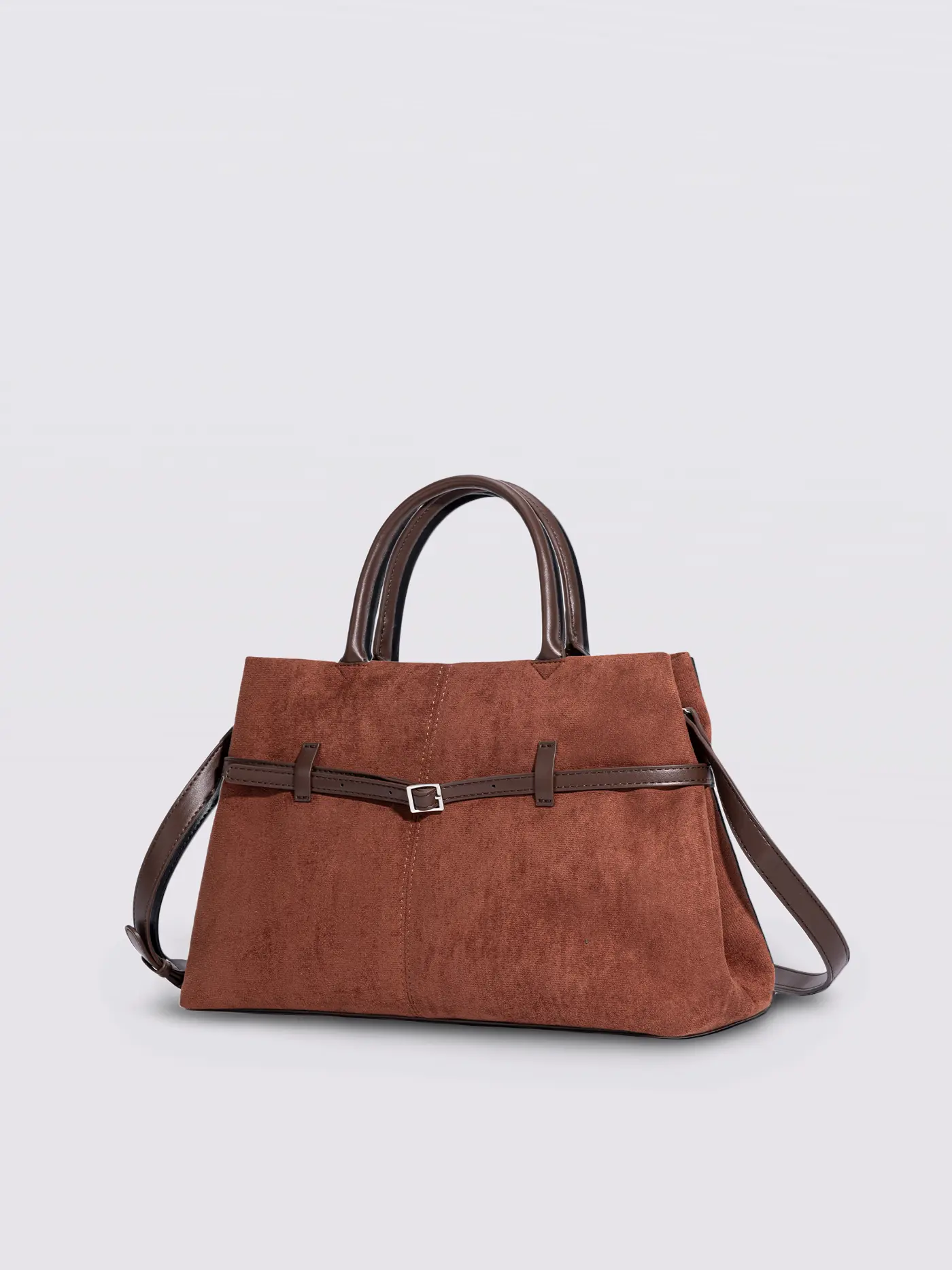 Suede Shopper with Adjustable Strap - Image 13