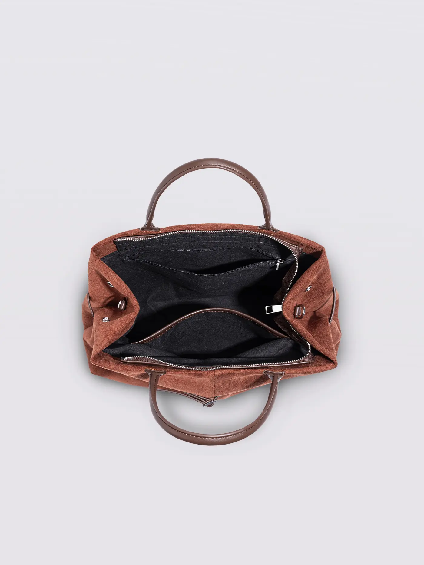Suede Shopper with Adjustable Strap - Image 14